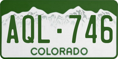 CO license plate AQL746