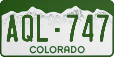 CO license plate AQL747