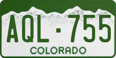 CO license plate AQL755
