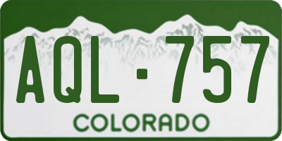 CO license plate AQL757