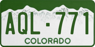 CO license plate AQL771