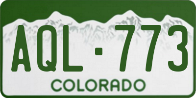 CO license plate AQL773