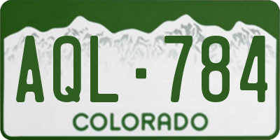 CO license plate AQL784