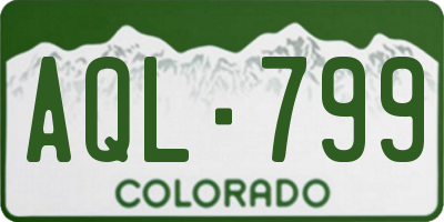CO license plate AQL799