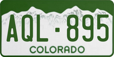 CO license plate AQL895