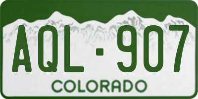 CO license plate AQL907
