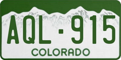 CO license plate AQL915