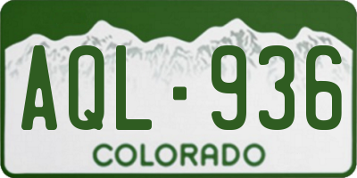 CO license plate AQL936