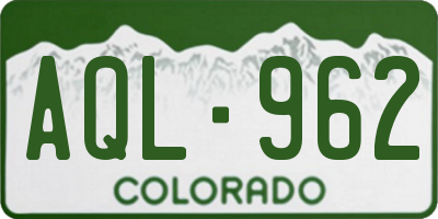 CO license plate AQL962