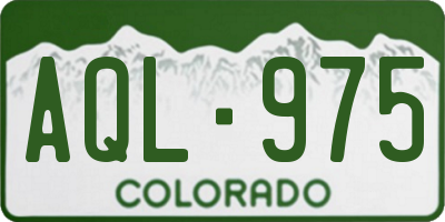 CO license plate AQL975