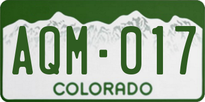 CO license plate AQM017