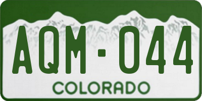 CO license plate AQM044
