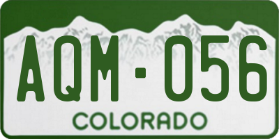 CO license plate AQM056