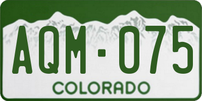 CO license plate AQM075