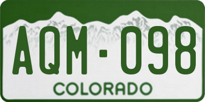 CO license plate AQM098