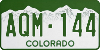 CO license plate AQM144