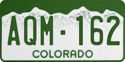 CO license plate AQM162