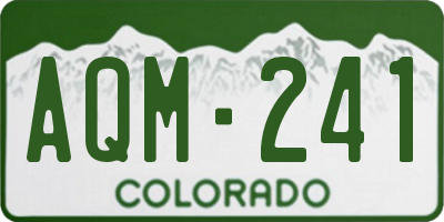 CO license plate AQM241