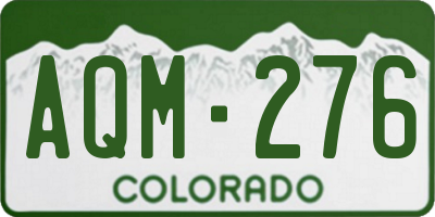 CO license plate AQM276