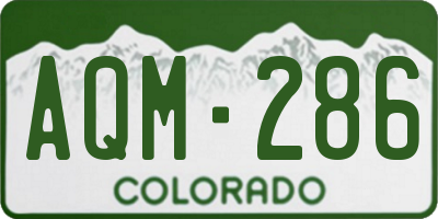 CO license plate AQM286