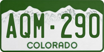 CO license plate AQM290