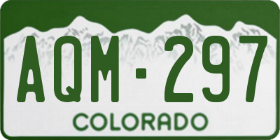 CO license plate AQM297