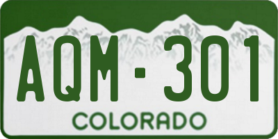 CO license plate AQM301