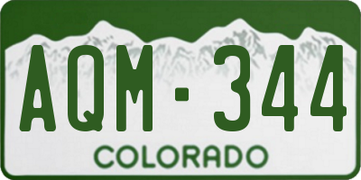 CO license plate AQM344