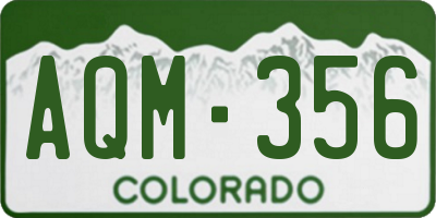 CO license plate AQM356
