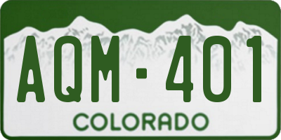 CO license plate AQM401