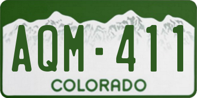 CO license plate AQM411