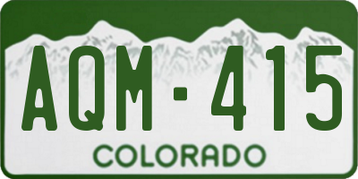 CO license plate AQM415