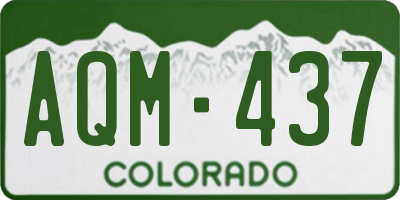CO license plate AQM437