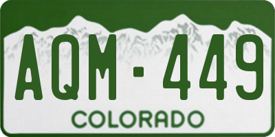 CO license plate AQM449