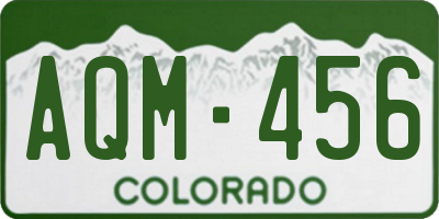 CO license plate AQM456