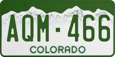CO license plate AQM466