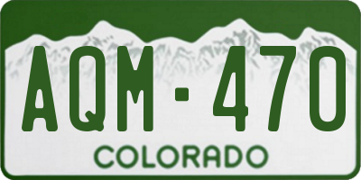 CO license plate AQM470