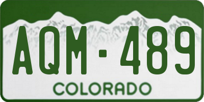 CO license plate AQM489
