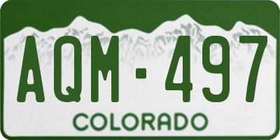 CO license plate AQM497