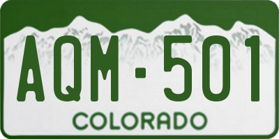 CO license plate AQM501