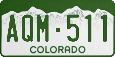 CO license plate AQM511