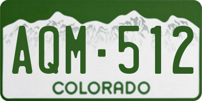 CO license plate AQM512