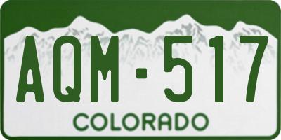 CO license plate AQM517