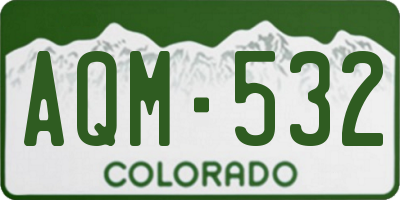 CO license plate AQM532