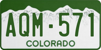 CO license plate AQM571