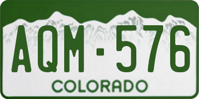 CO license plate AQM576