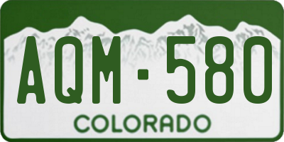 CO license plate AQM580