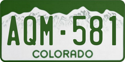 CO license plate AQM581
