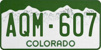 CO license plate AQM607