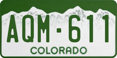 CO license plate AQM611